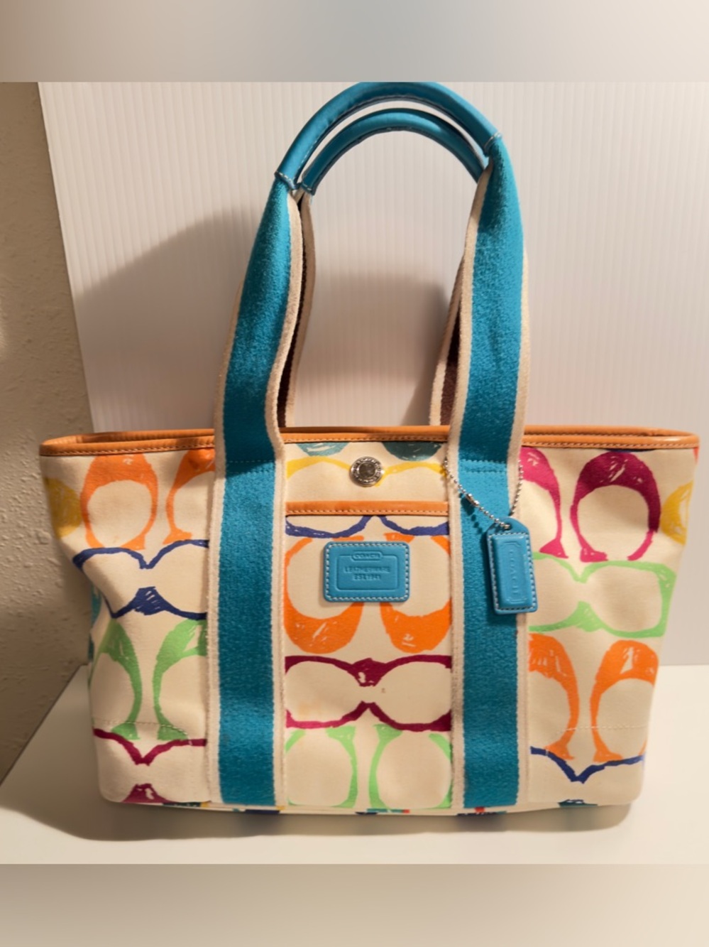 Coach vintage scribble tote